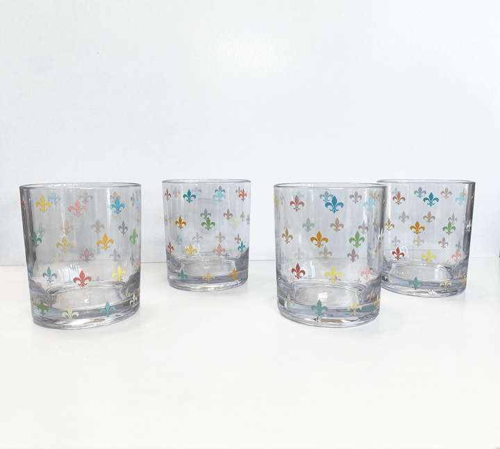 Nola Tawk Nola Tawk Fleur de Lis Acrylic Drinking Glasses - Little Miss Muffin Children & Home