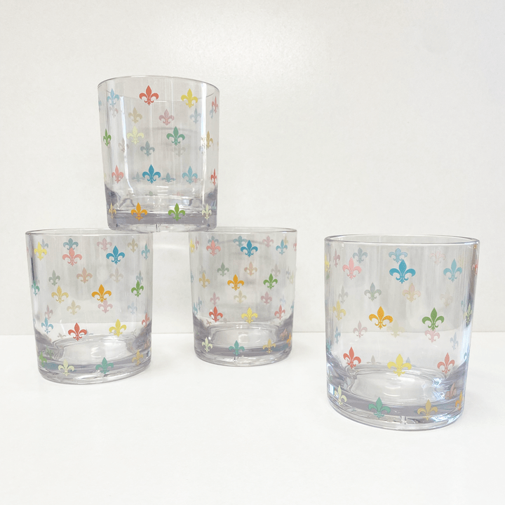 Nola Tawk Nola Tawk Fleur de Lis Acrylic Drinking Glasses - Little Miss Muffin Children & Home
