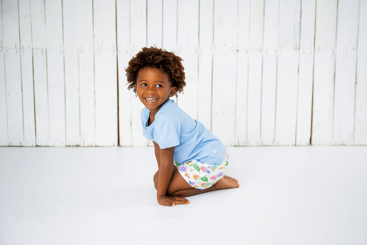 Nola Tawk Nola Tawk Just Keep Swimming Organic Muslin Shorts - Little Miss Muffin Children & Home