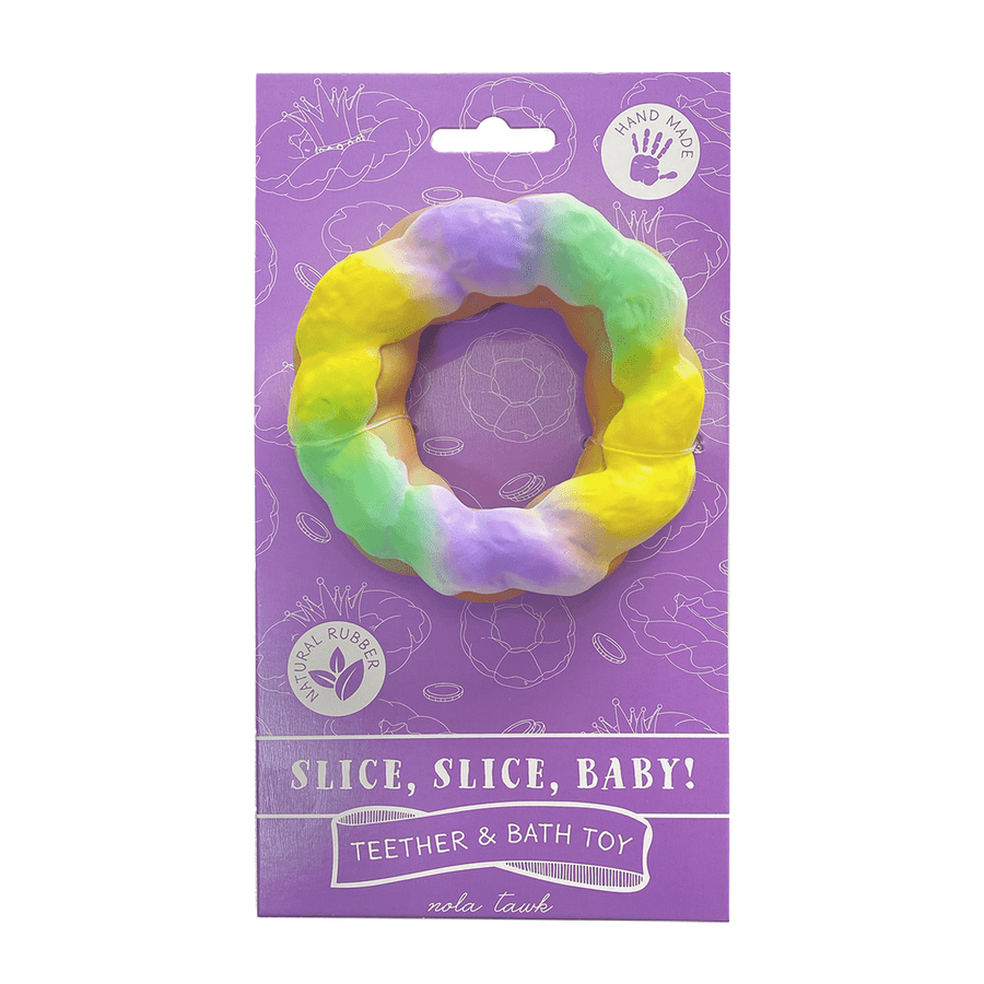 Nola Tawk Nola Tawk Slice, Slice, Baby King Cake Bath Toy & Baby Teether - Little Miss Muffin Children & Home