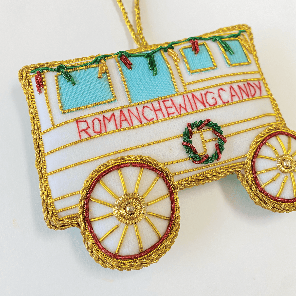 Nola Tawk Nola Tawk Roman Candy Embroidered Ornament - Little Miss Muffin Children & Home