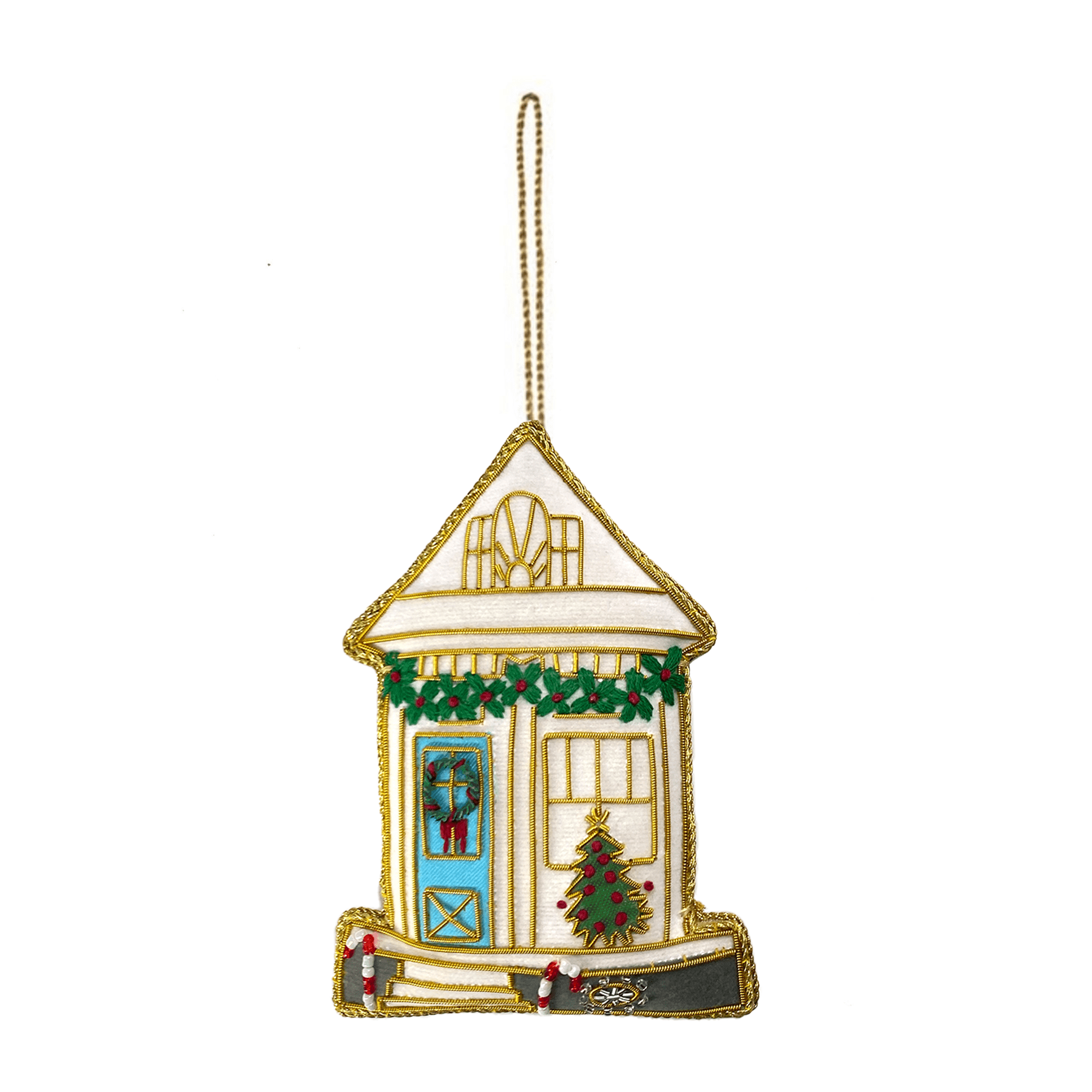 Nola Tawk Nola Tawk Shotgun House Embroidered Ornament - Little Miss Muffin Children & Home