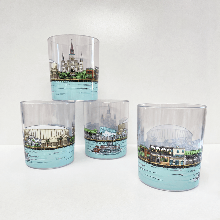 Nola Tawk Nola Tawk New Orleans Skyline Acrylic Drinking Glasses - Little Miss Muffin Children & Home