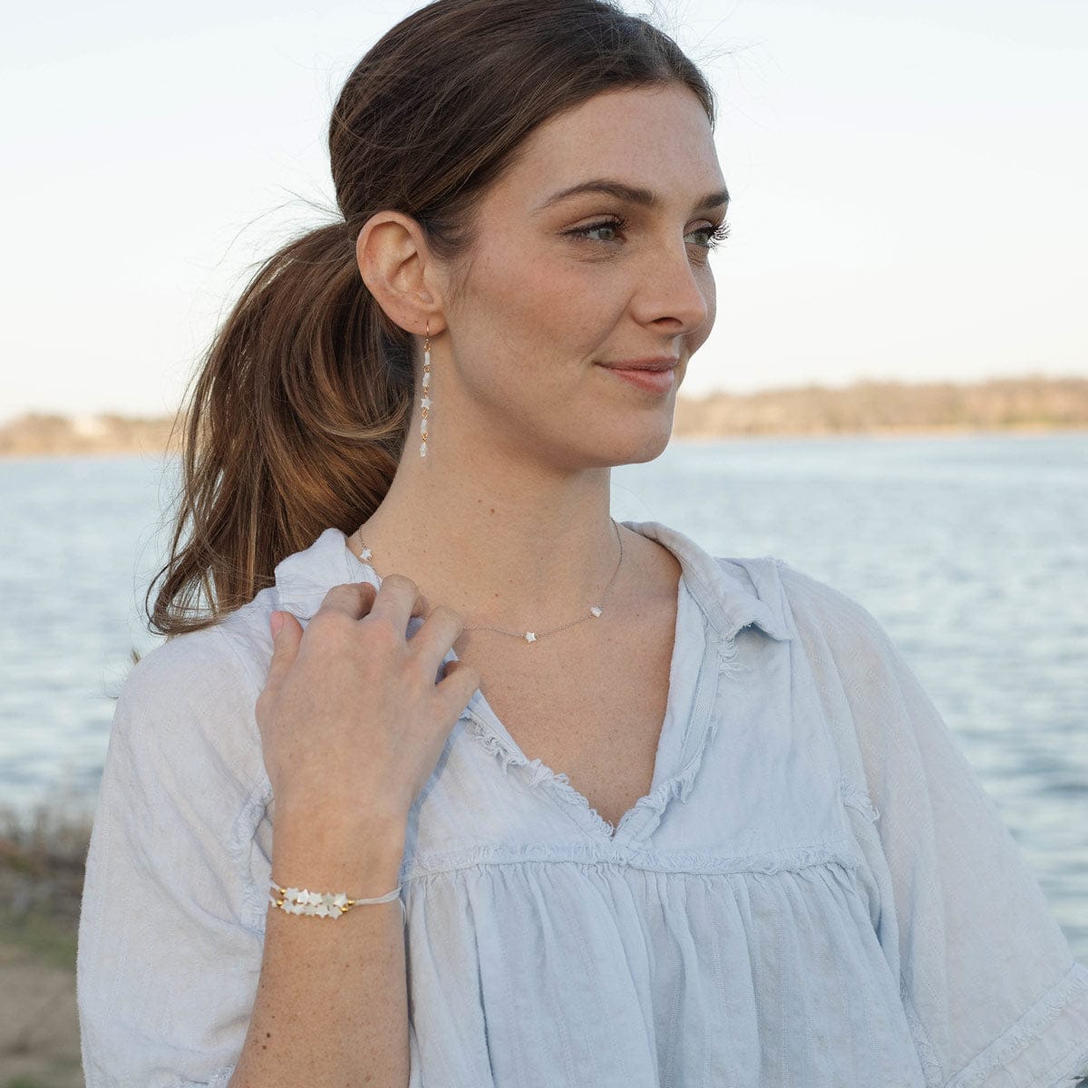 North Star White Mother of Pearl Bracelet