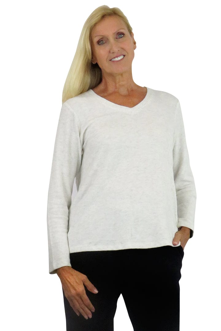 oatmeal 3/4 sleeve top