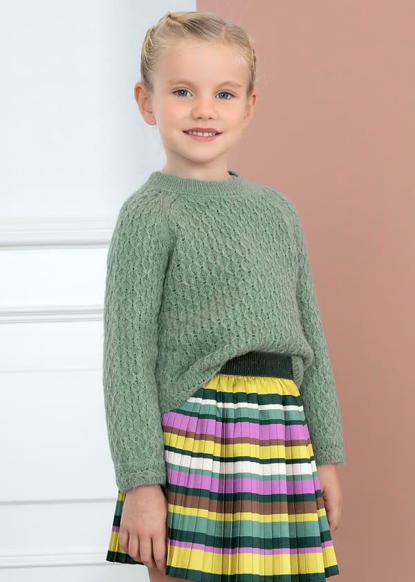 Abel & Lula Abel & Lula Openwork Knit Sweater - Little Miss Muffin Children & Home