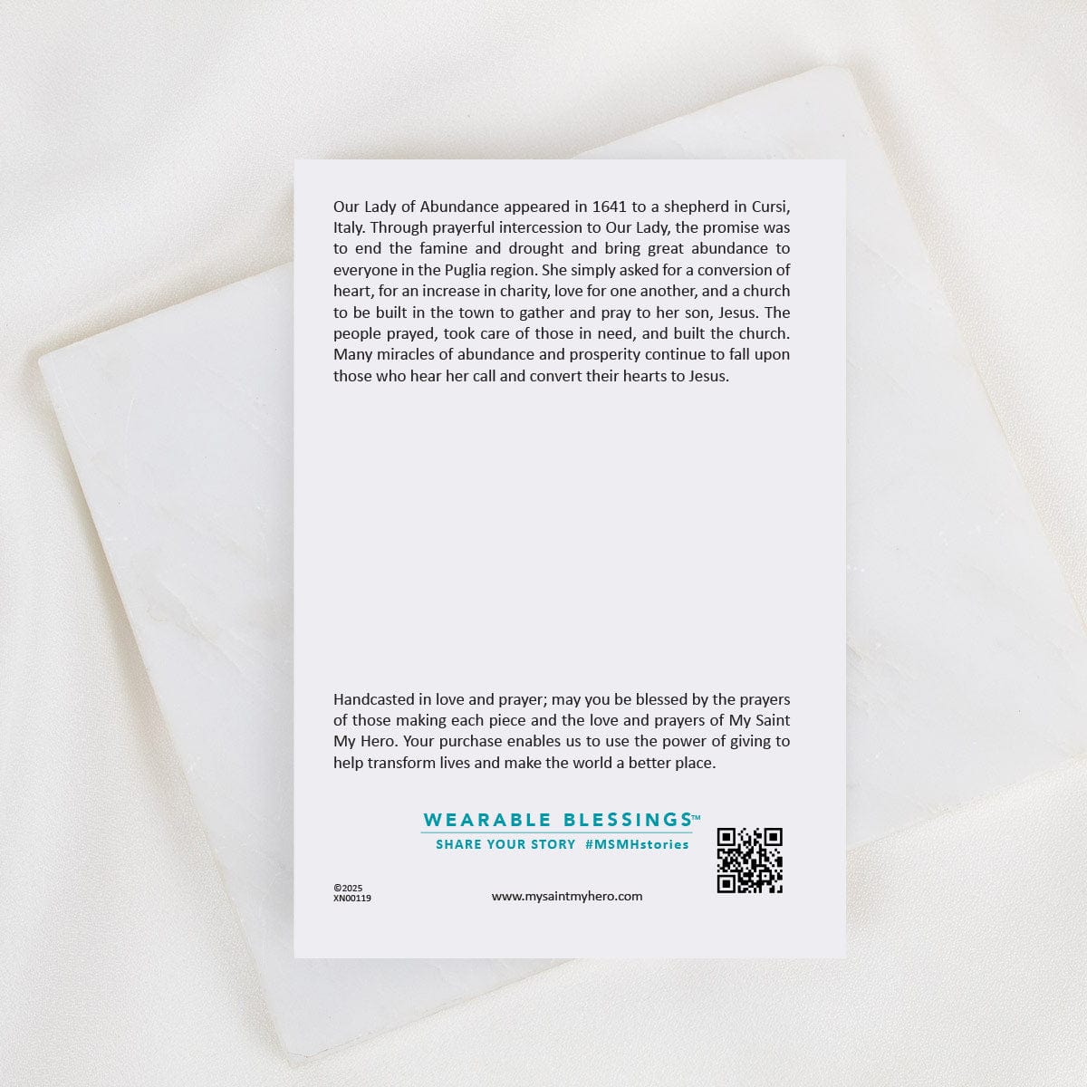 My Saint My Hero Our Lady of Abundance - 18K Gold Plated - Little Miss Muffin Children & Home