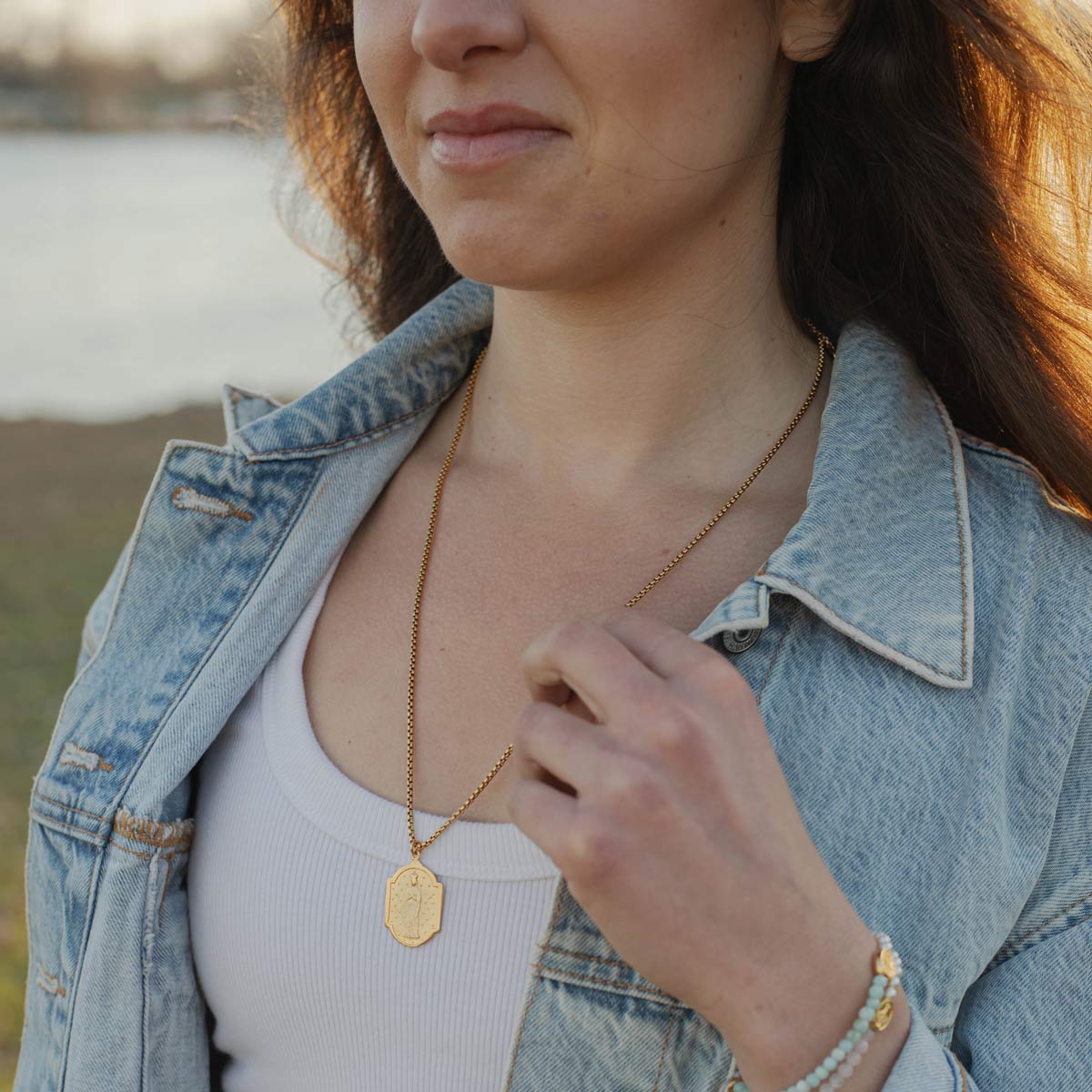 My Saint My Hero Our Lady of Abundance - 18K Gold Plated - Little Miss Muffin Children & Home