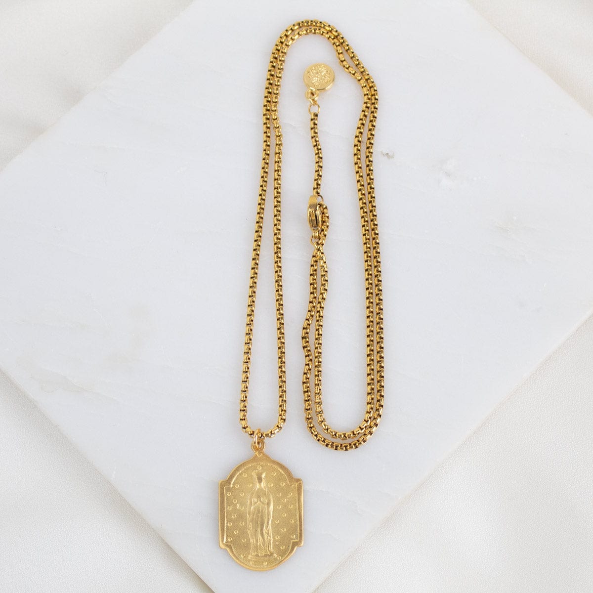 My Saint My Hero Our Lady of Abundance - 18K Gold Plated - Little Miss Muffin Children & Home