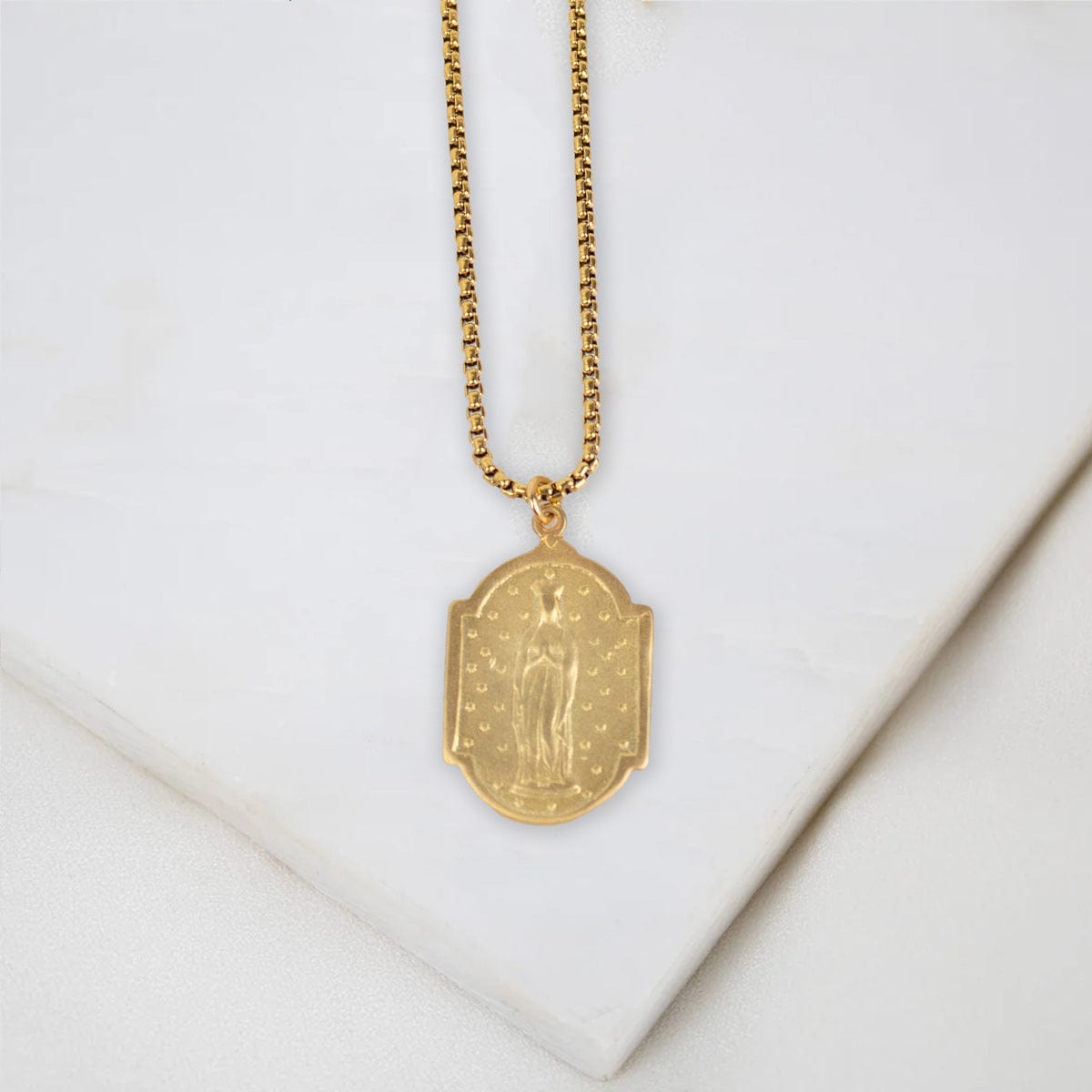 My Saint My Hero Our Lady of Abundance - 18K Gold Plated - Little Miss Muffin Children & Home