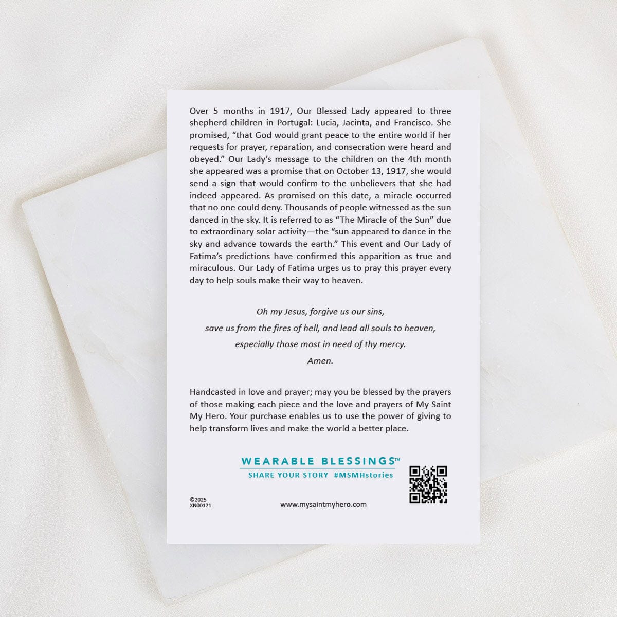 My Saint My Hero Our Lady of Fatima - 18K Gold Plated - Little Miss Muffin Children & Home