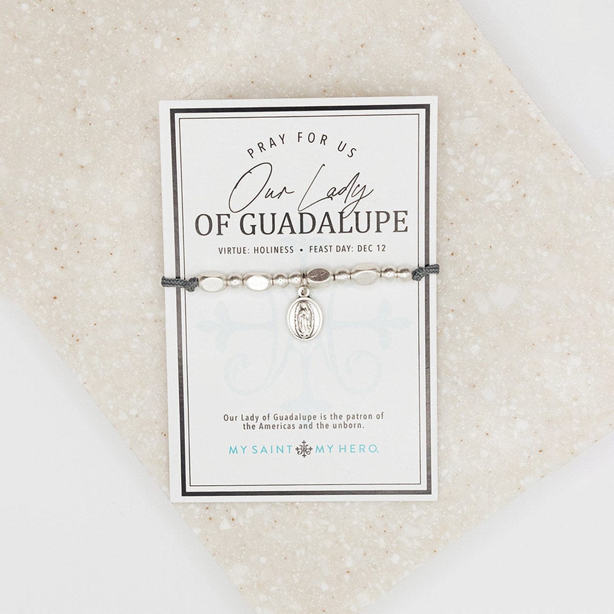 My Saint My Hero Little Saints Bracelet Our Lady of Guadalupe Silver - Little Miss Muffin Children & Home