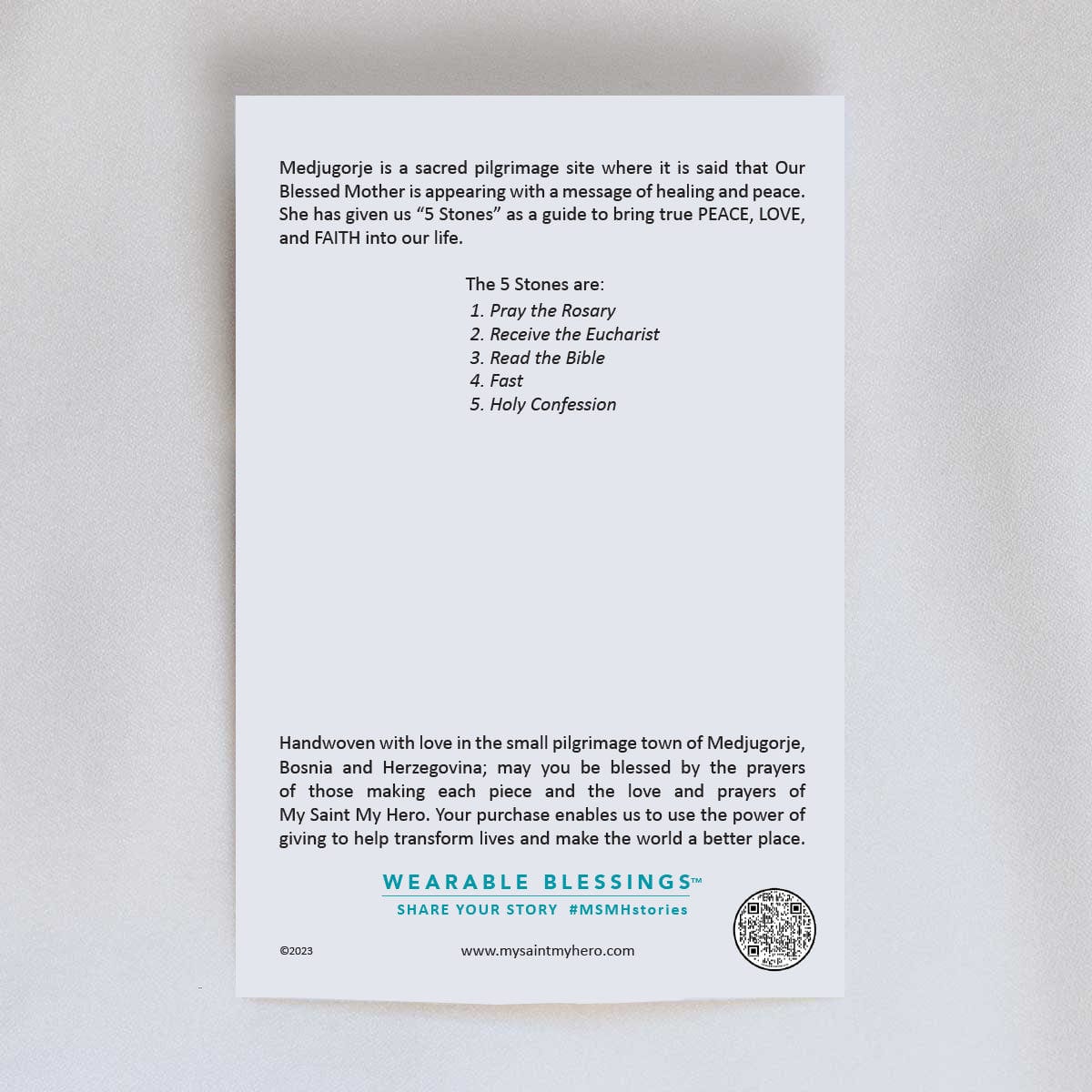 My Saint My Hero My Saint My Hero Our Lady of Medjugorje Bracelet - White/Gold - Little Miss Muffin Children & Home