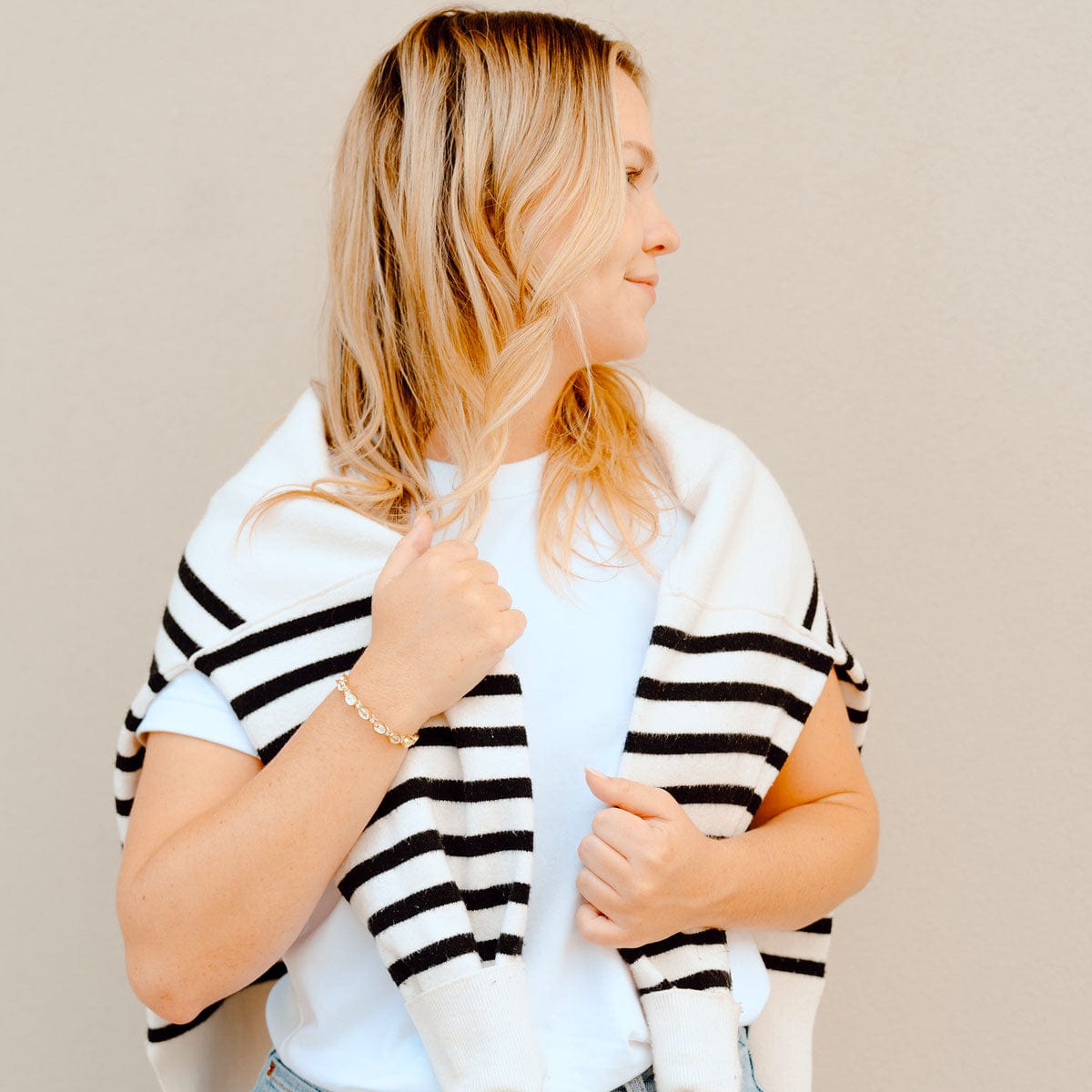 My Saint My Hero My Saint My Hero Our Lady of Medjugorje Bracelet - White/Gold - Little Miss Muffin Children & Home