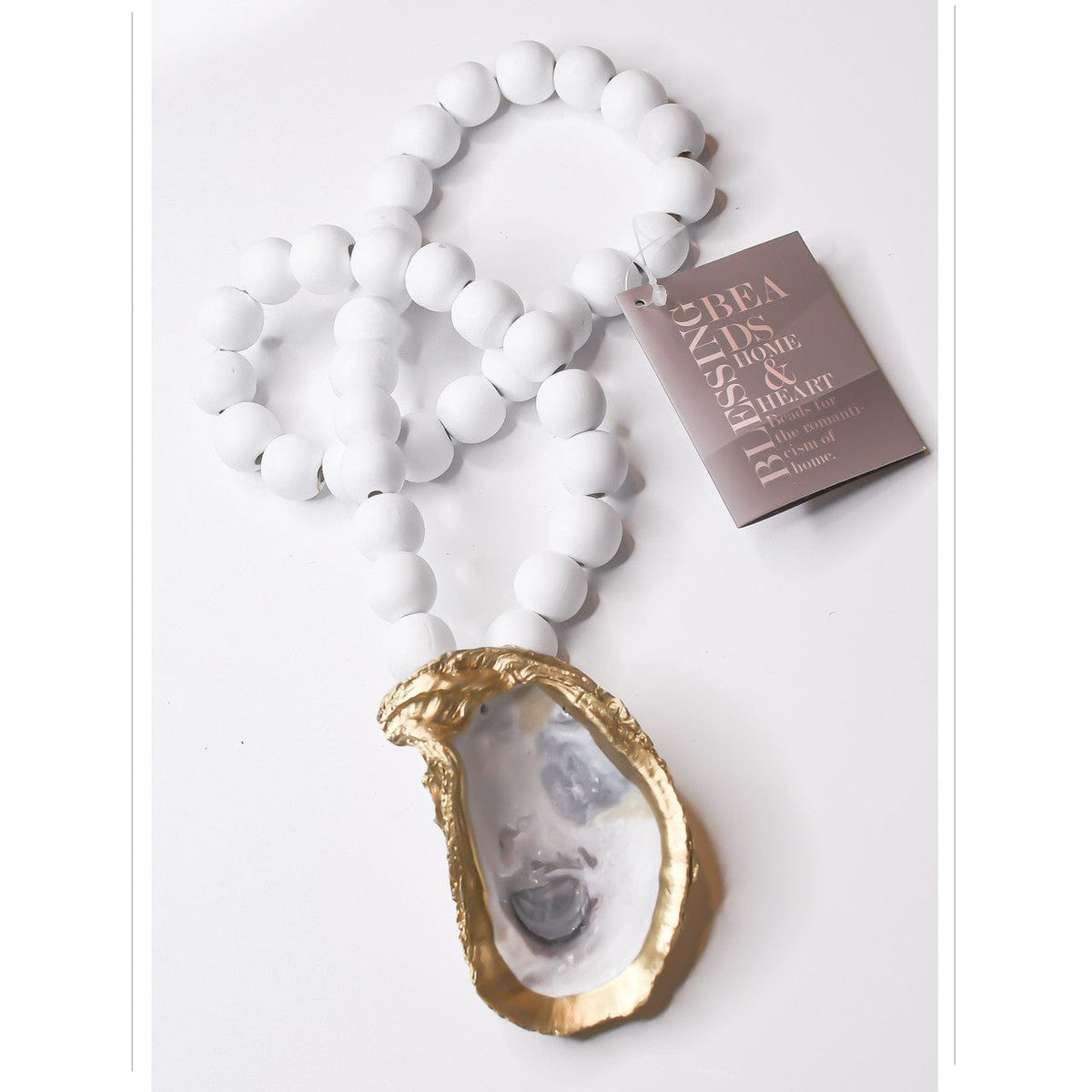 Roux Brands Roux Brands Hand Painted Oyster Shell & Blessing Beads - Little Miss Muffin Children & Home