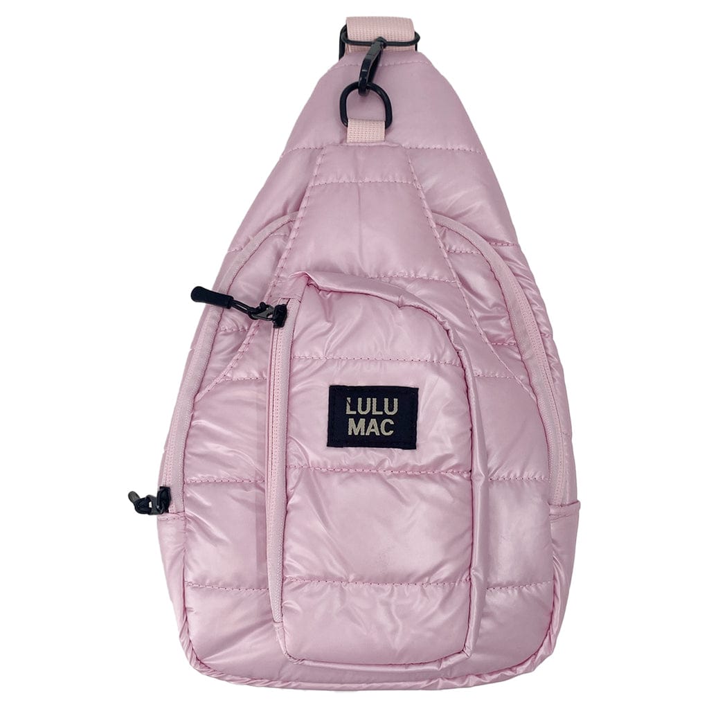 Rose Gold Metallic Puffer Sling Bag | Little Miss Muffin