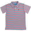 Bailey Boys Henry Performance Short Sleeve Stripe Polo in Biltmore - Little Miss Muffin Children & Home