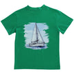 Bailey Boys Short Sleeve Logo Tee, Sailboat on Green - Little Miss Muffin Children & Home