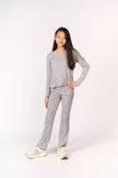 Mya Top Rib in Light Grey