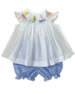 Lulu Bebe Lulu Bebe Sailboat Smocked Emma Bloomer Set - Little Miss Muffin Children & Home