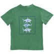 Bailey Boys Short Sleeve Logo Tee, Sharks on Sage - Little Miss Muffin Children & Home