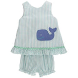 Bailey Boys Wally Whale Angel Dress Tie with Bloomer