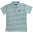 Bailey Boys Henry Performance Short Sleeve Stripe Polo in Pinehurst - Little Miss Muffin Children & Home