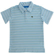 Bailey Boys Henry Performance Short Sleeve Stripe Polo in Bluffton - Little Miss Muffin Children & Home
