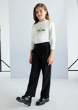 Mayoral Usa Inc Mayoral Wide Leg Pants with Chain with Chain Detail in Black - Little Miss Muffin Children & Home