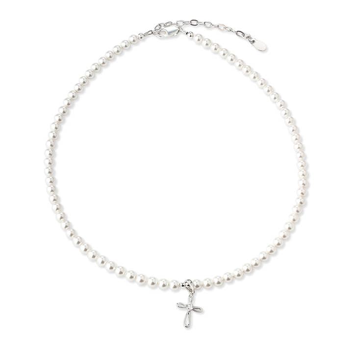 cross pearl necklace