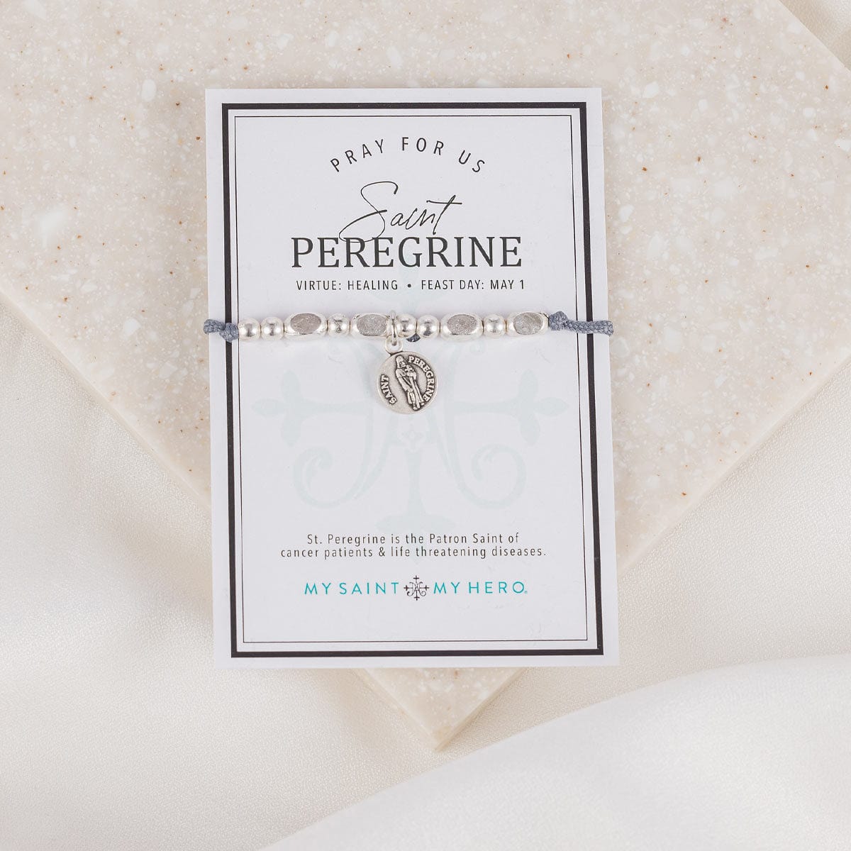 My Saint My Hero The Little Saints Saint Peregrine, Silver - Little Miss Muffin Children & Home