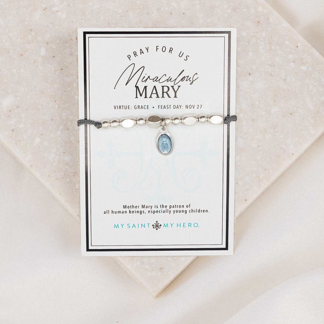 My Saint My Hero My Saint My Hero The Little Saints Miraculous Mary Blue, Silver - Little Miss Muffin Children & Home