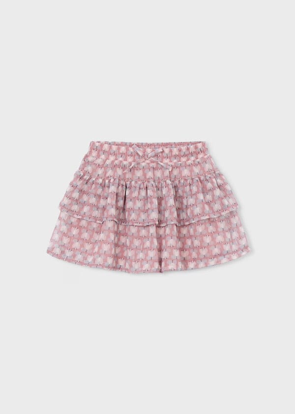 girls pink chiffon skirt