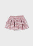 pink chiffon mini skirt