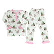 girls pink christmas hippo pajamas