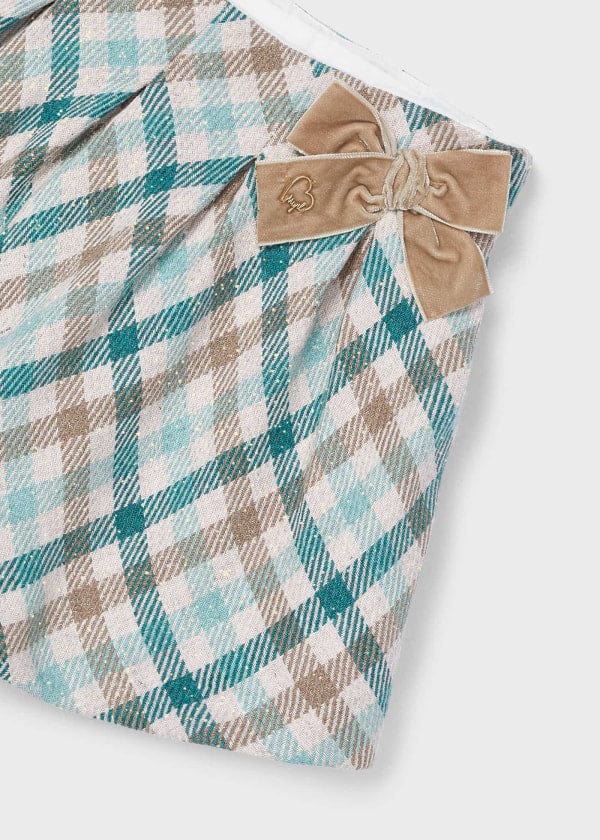 Mayoral Usa Inc Mayoral Plaid Skirt with Bow for Girls - Little Miss Muffin Children & Home