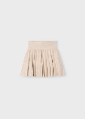 Mayoral Usa Inc Mayoral Pleated Knit Skirt in Sand for Girls - Little Miss Muffin Children & Home