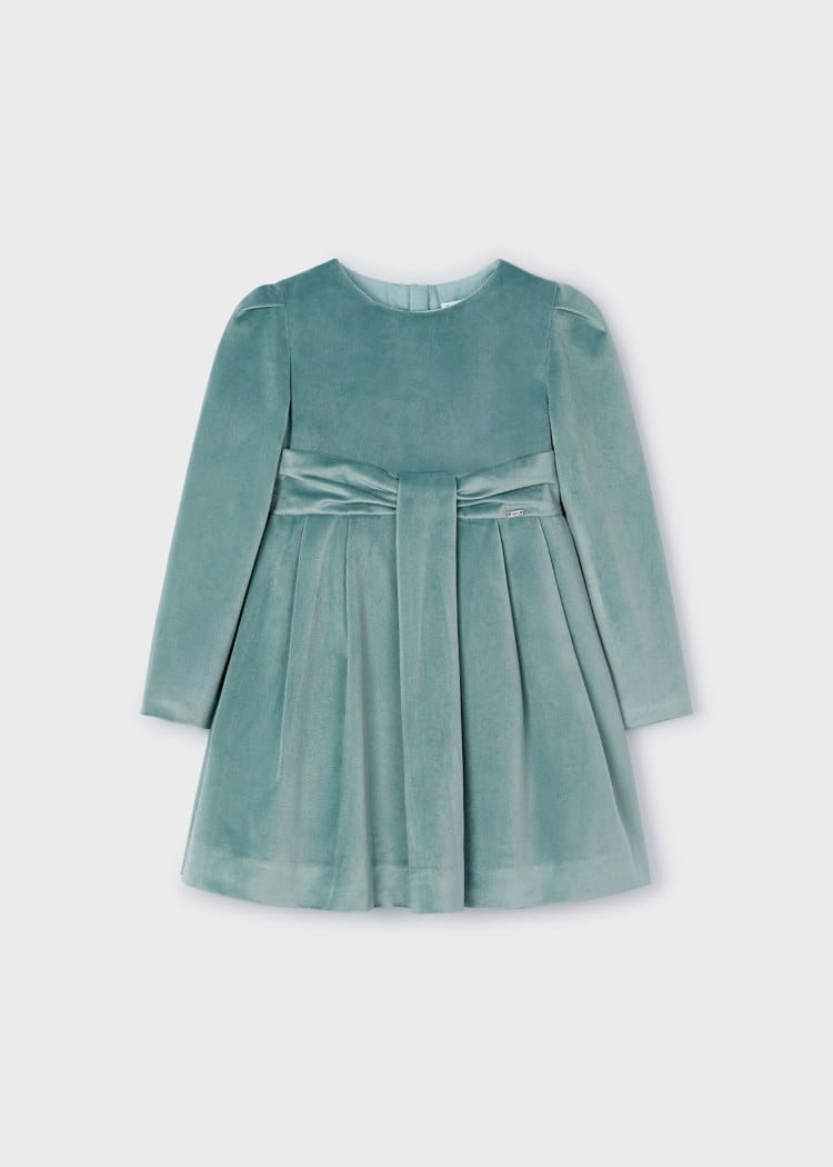 Mayoral Pleated Velvet Dress