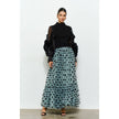sage and black polka dot tulle skirt