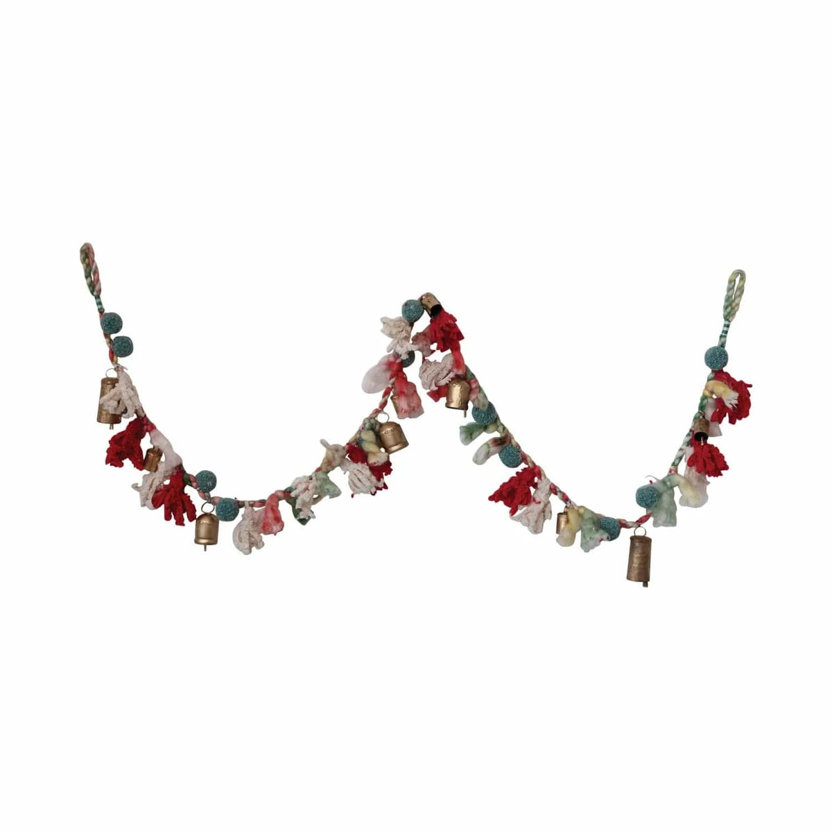 pom pom and bell garland
