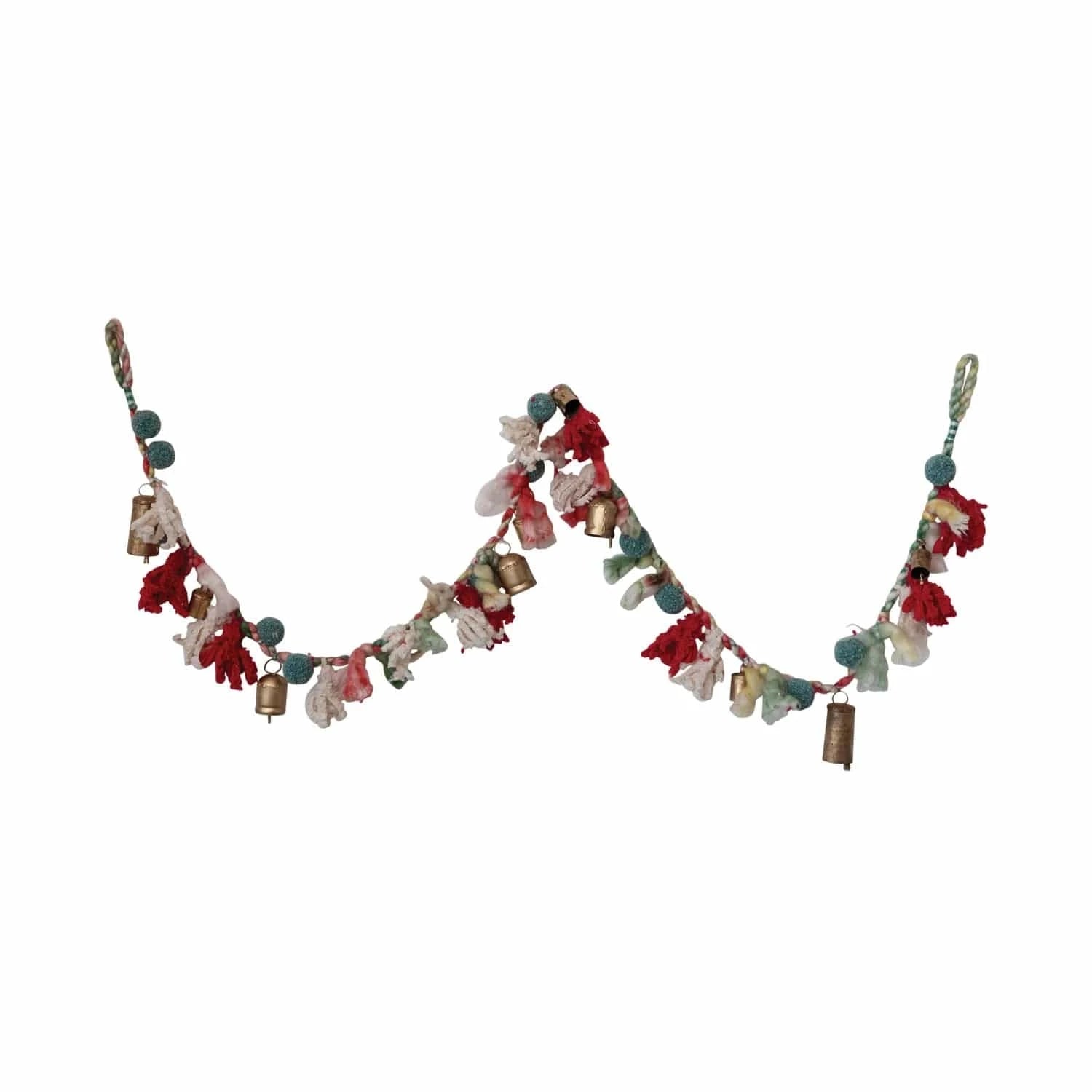 pom pom and bell garland