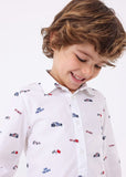 Mayoral Usa Inc Mayoral Long Sleeve Print Button Down Shirt - Little Miss Muffin Children & Home