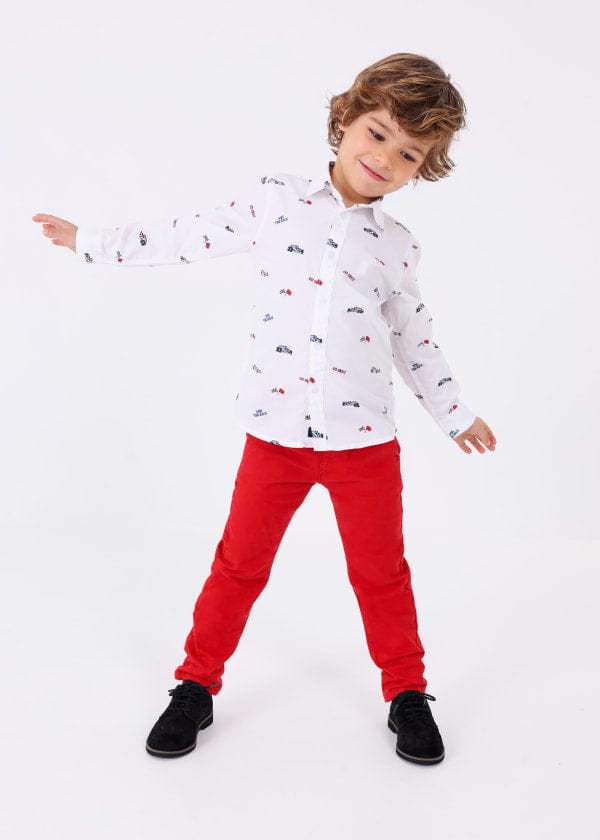 Mayoral Usa Inc Mayoral Long Sleeve Print Button Down Shirt - Little Miss Muffin Children & Home