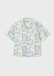 Printed Button Up Shirt in Universe