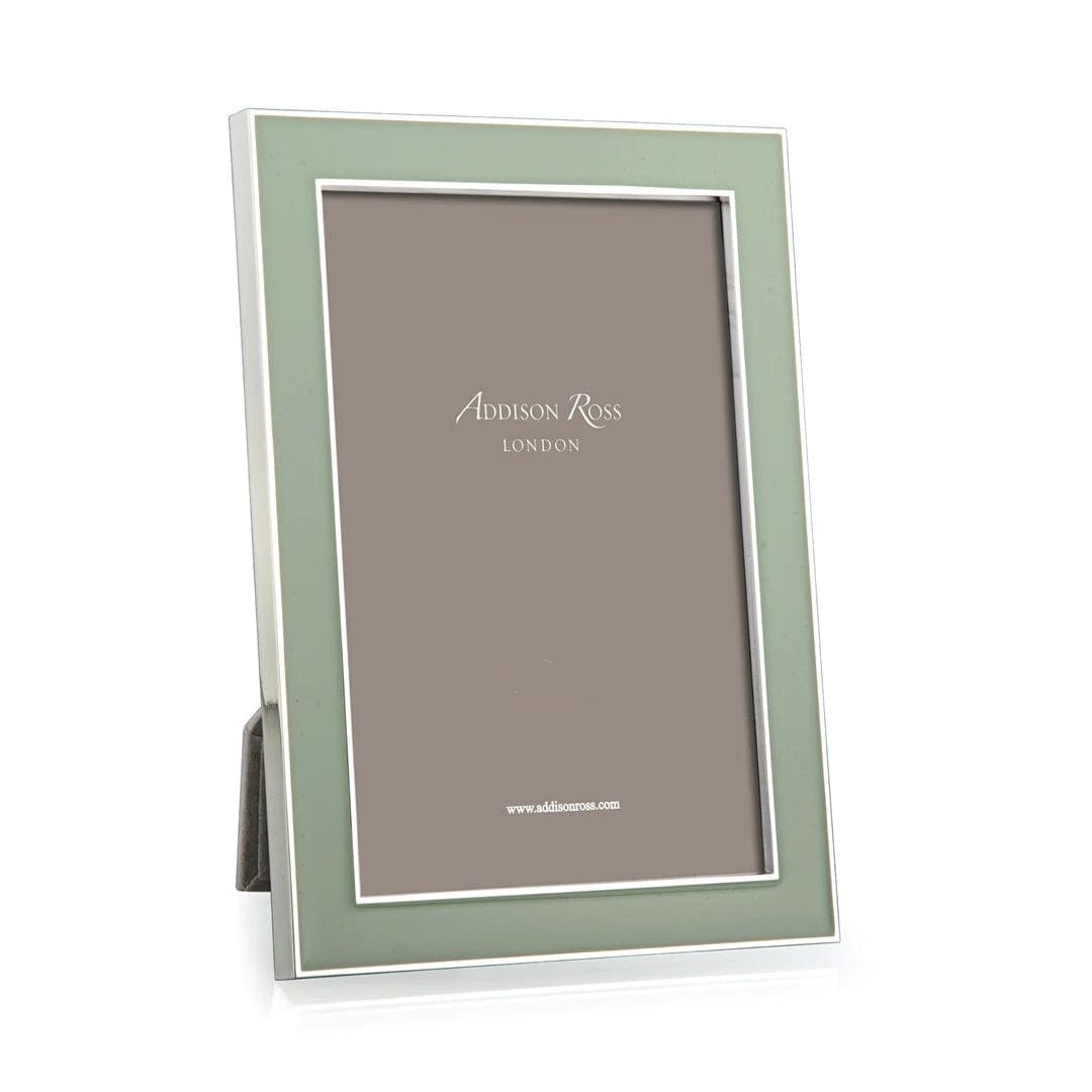 Addison Ross Ltd Pale Sage Green Enamel & Silver Frame 5x7 - Little Miss Muffin Children & Home