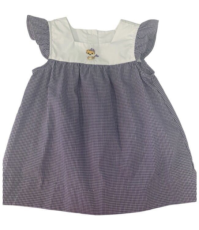 Charming Little One LA Purple and Gold Football Emma Dress - Little Miss Muffin Children & Home