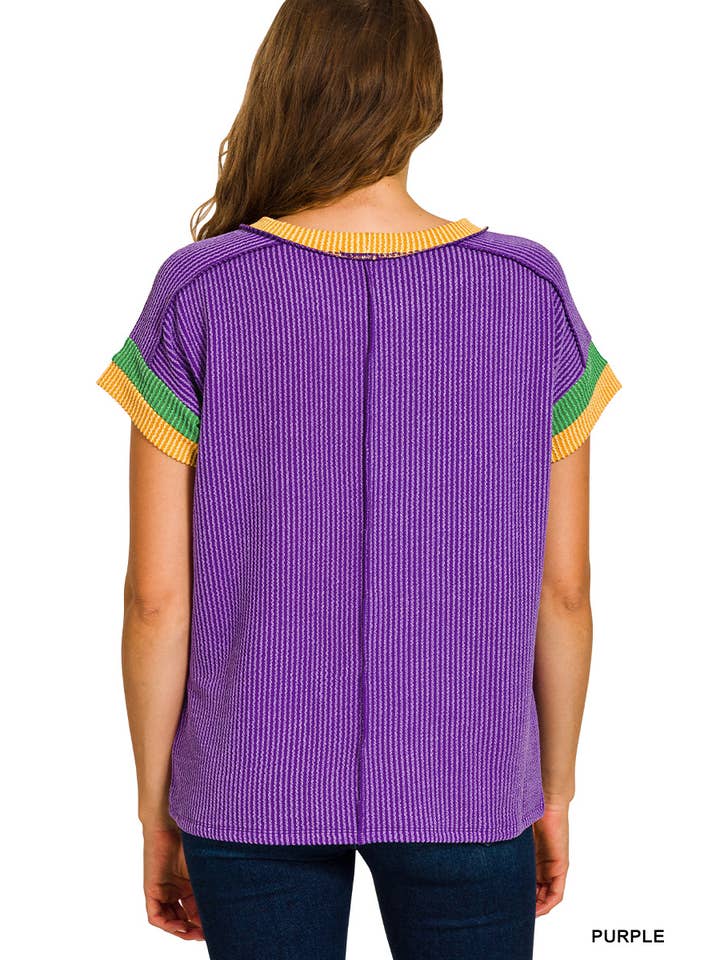 purple mardi gras top