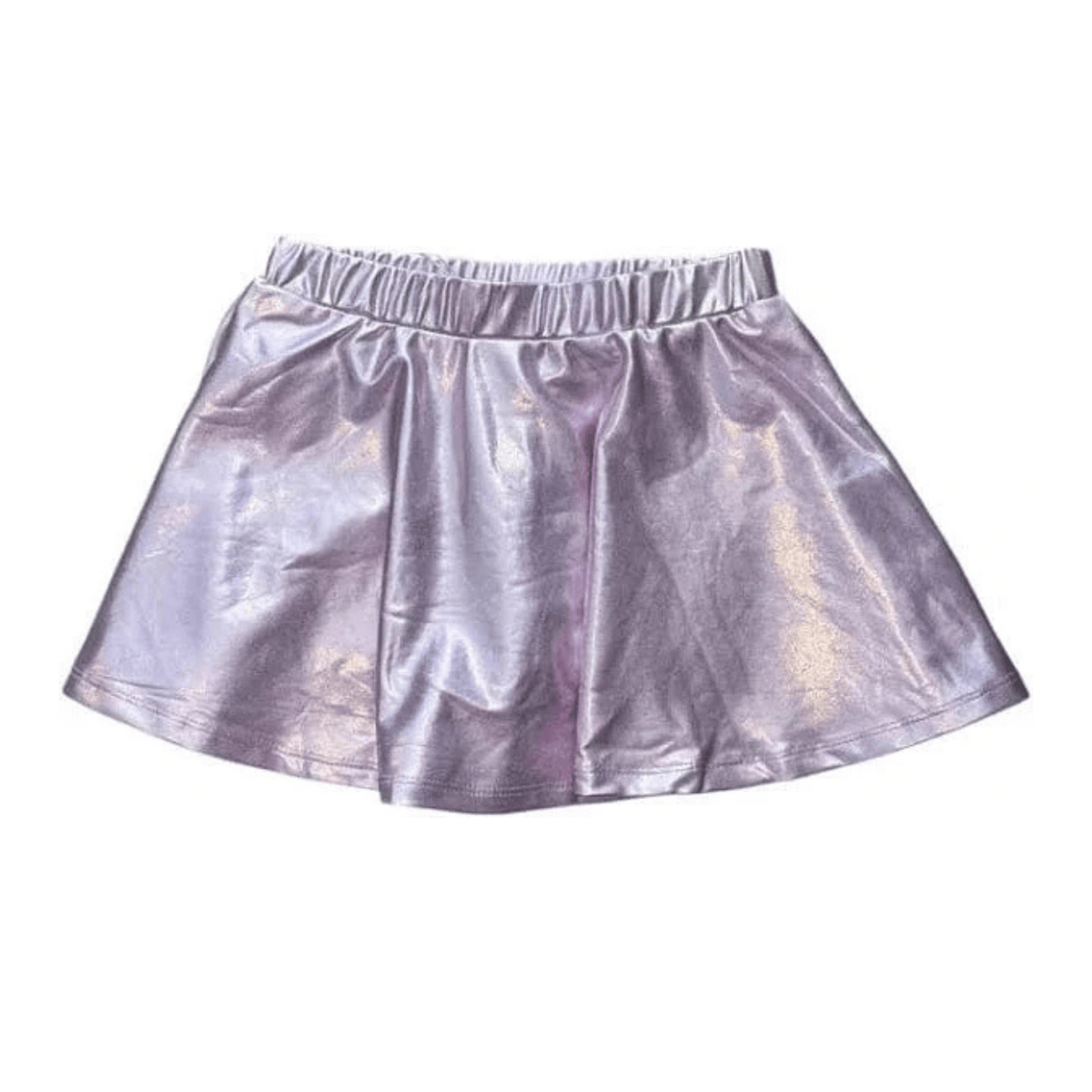 purple metallic skirt
