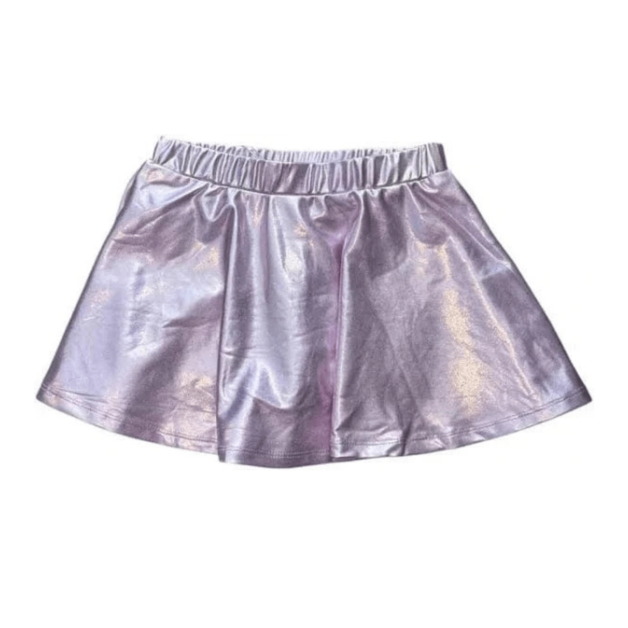 purple metallic skirt