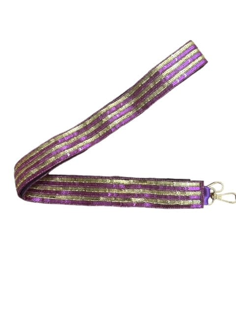 Golden Lily Purple & Gold Sequin Bag Strap - Little Miss Muffin Children & Home